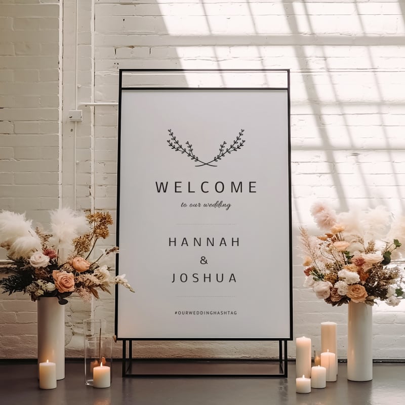 Simple Beauty Welcome Sign