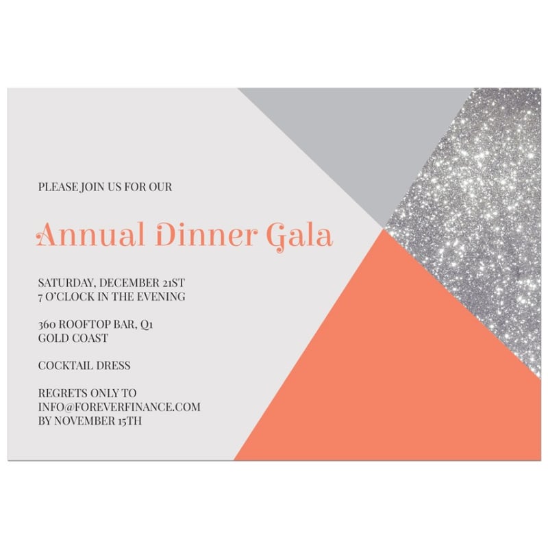 Modern Gala Invitations