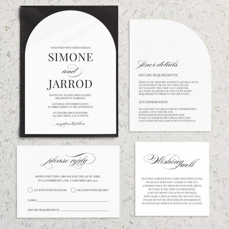 Monochrome Types Wishing Well Card