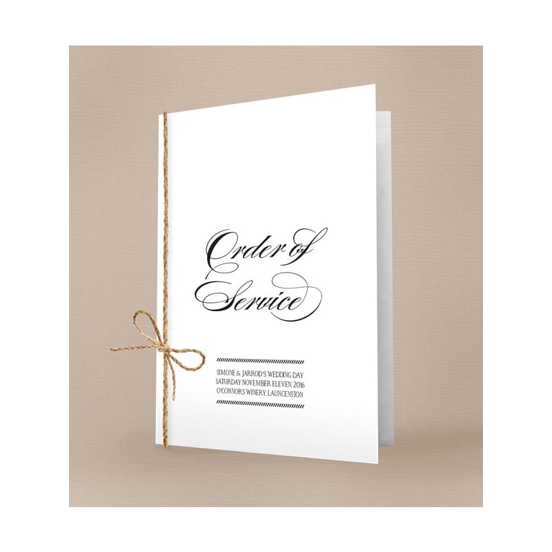 Monochrome Types Order Of Service Booklet Covers