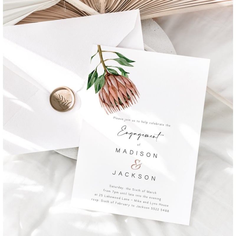 Native Beauty Engagement Invitations