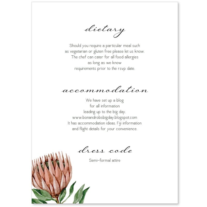Native Beauty Information Card 