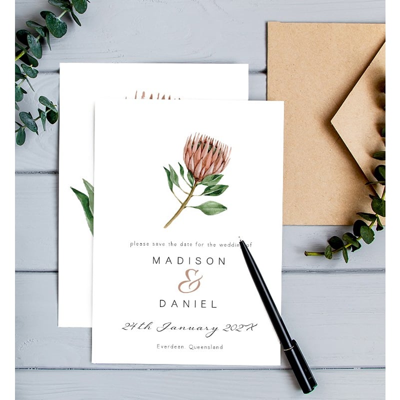 Native Beauty Save the Date Cards