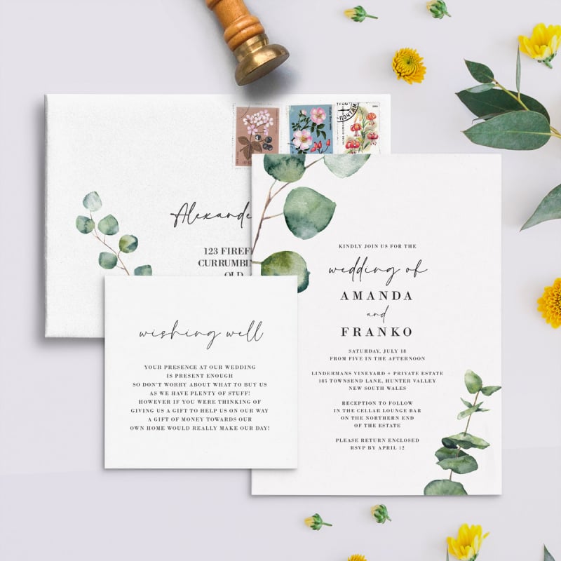 Native Greenery Wishing Well Card