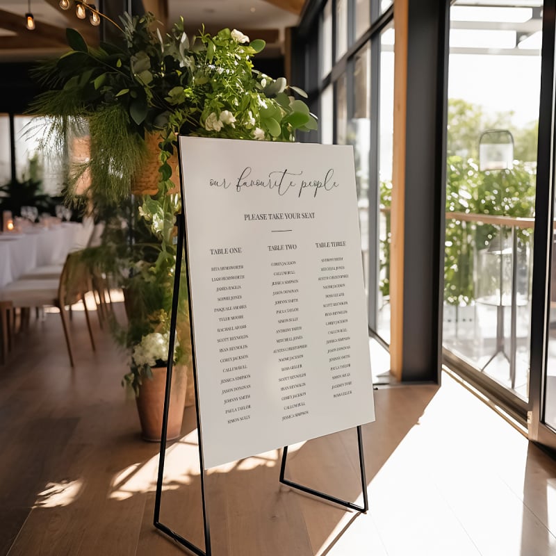 Neutral Love Wedding Seating Chart