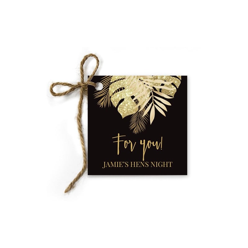 Night Jungalow Hens Gift Tag