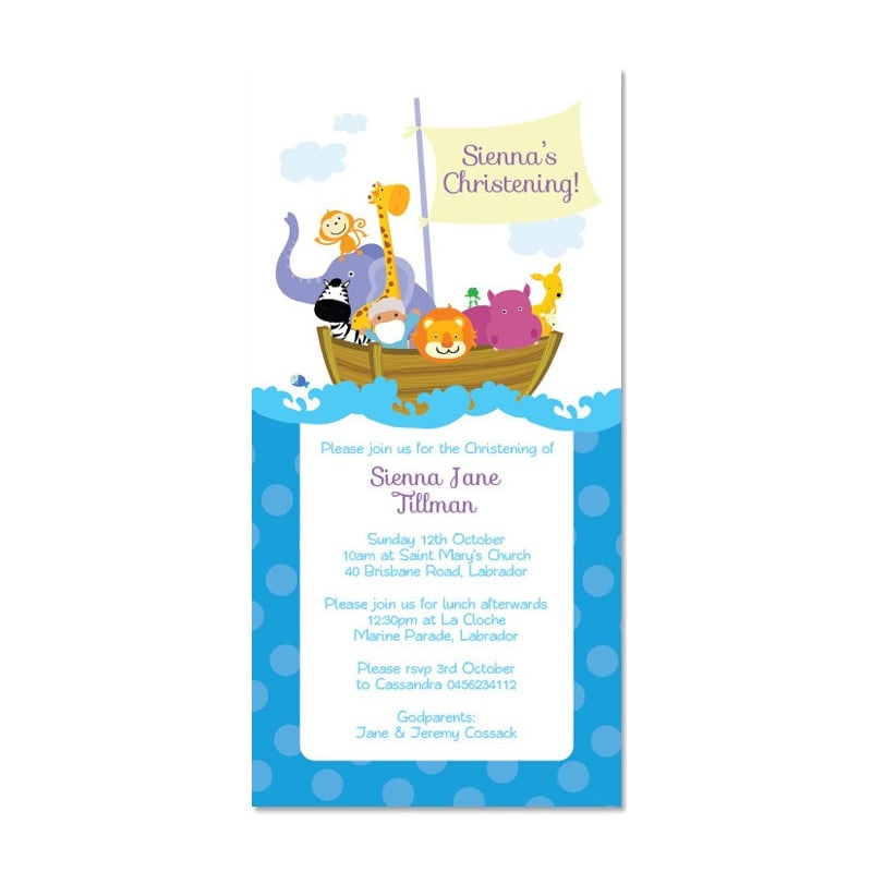 Noah's Ark Invitations