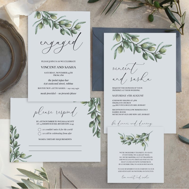 Tuscan Olive Wishing Well Cards