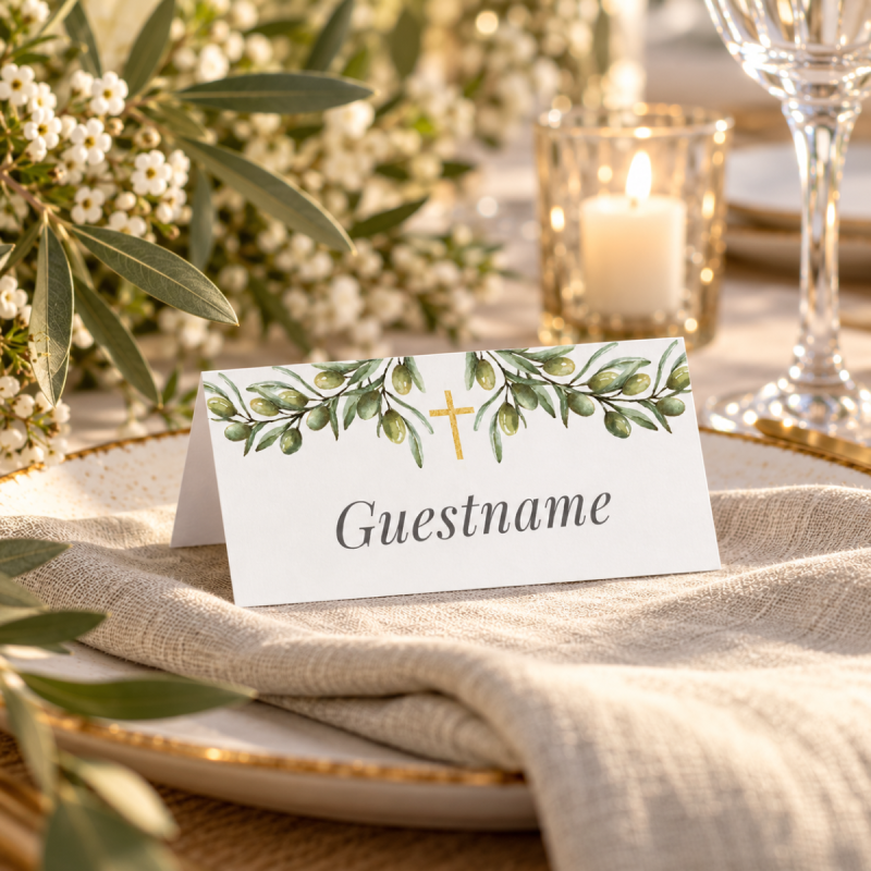 Italian Olives Religious Placecards