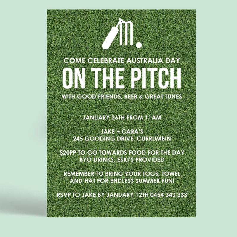 On The Pitch Invitations