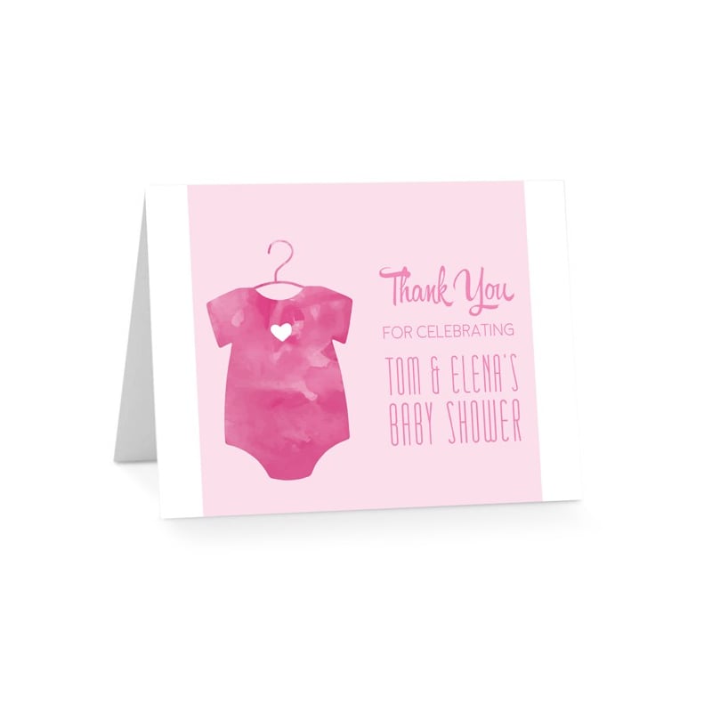 Onesie Baby Shower Thank You Cards