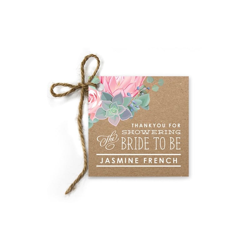 Organic Bridal Shower Gift Tag