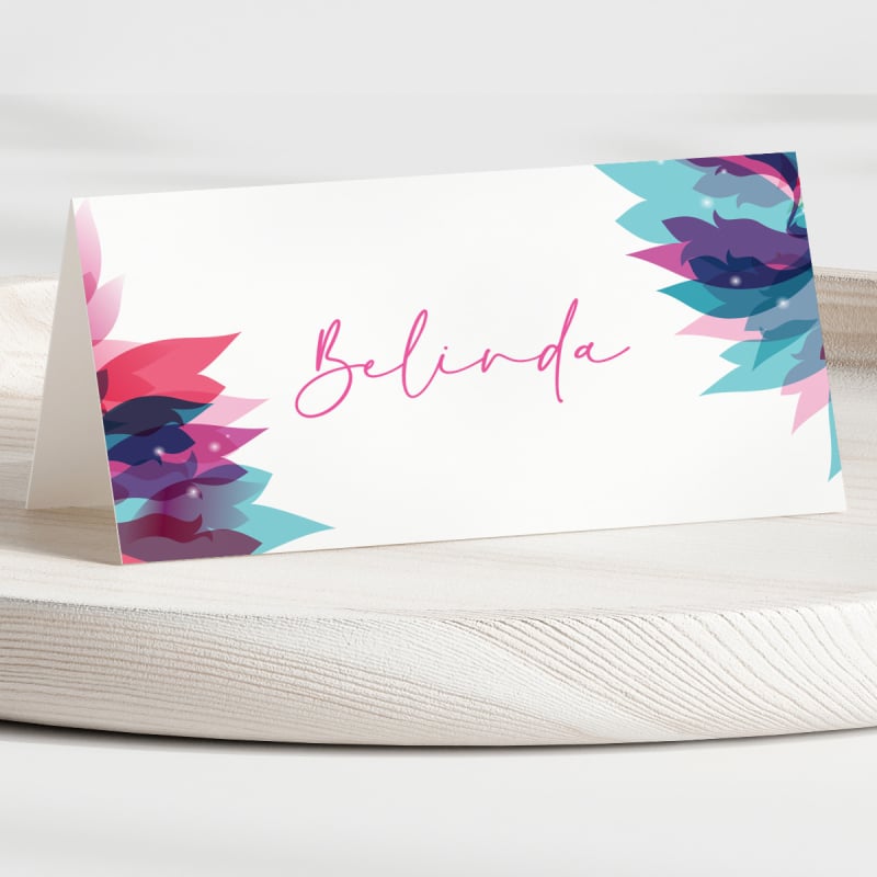 Beauty Bling Bubbles Placecards