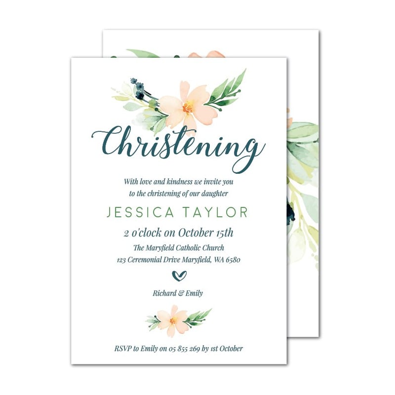 Peaceful Christening Invitations
