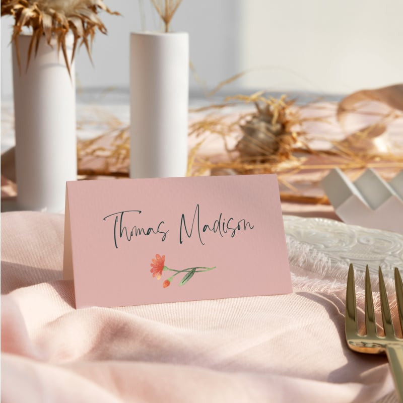 Bouquet Wedding Place Card