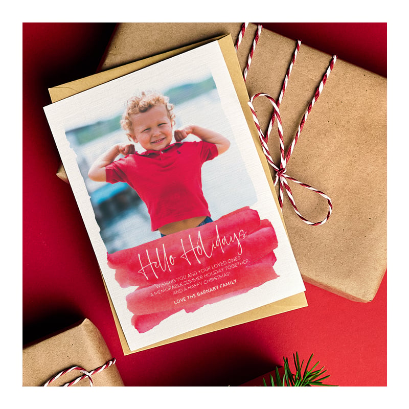 Red Splash Christmas Cards
