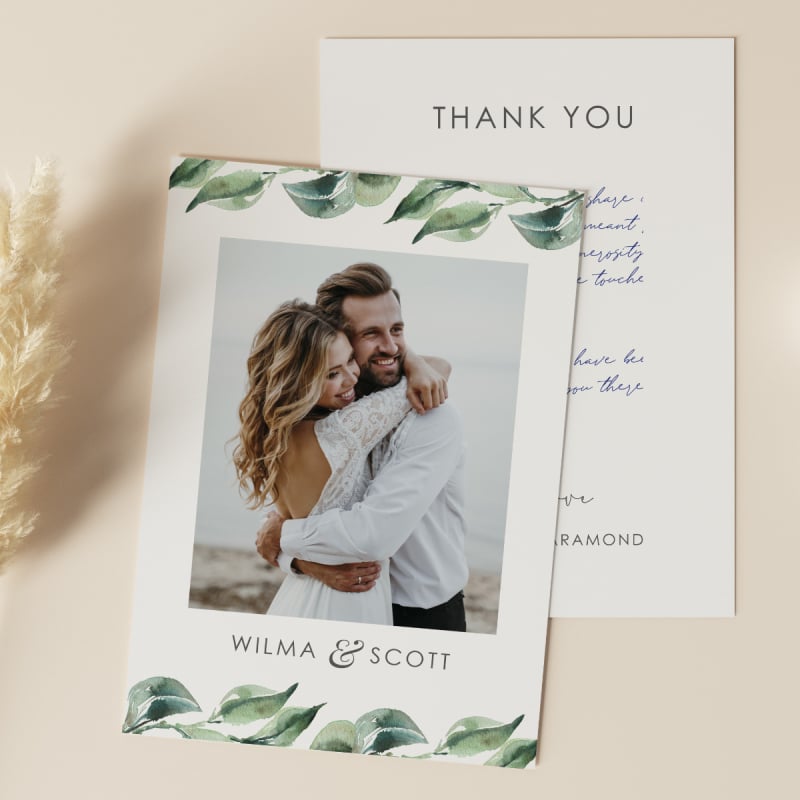 Growing Vines Wedding Thank You Card