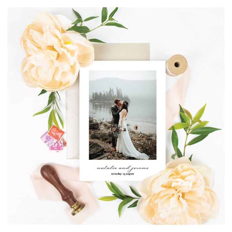Photo Portrait Wedding Thank You Card