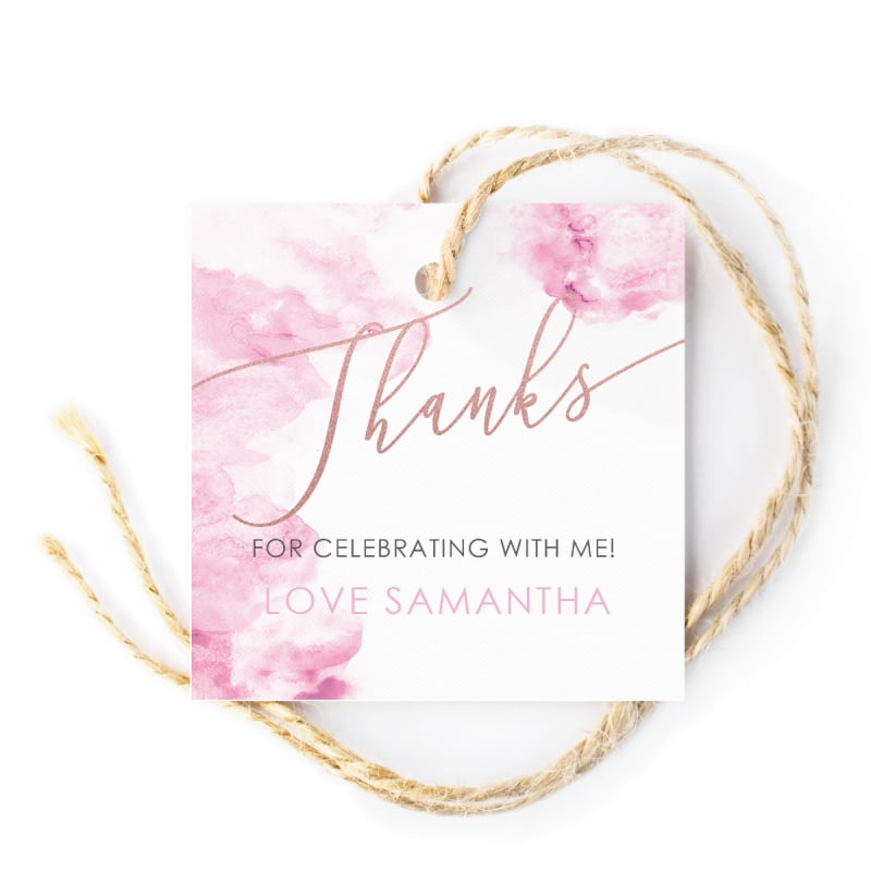 Pink Smoke Gift Tags