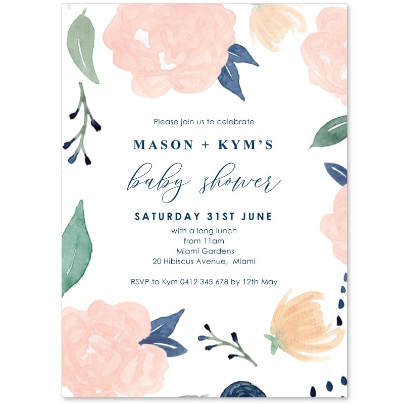 One on the Way Baby Shower Invitations