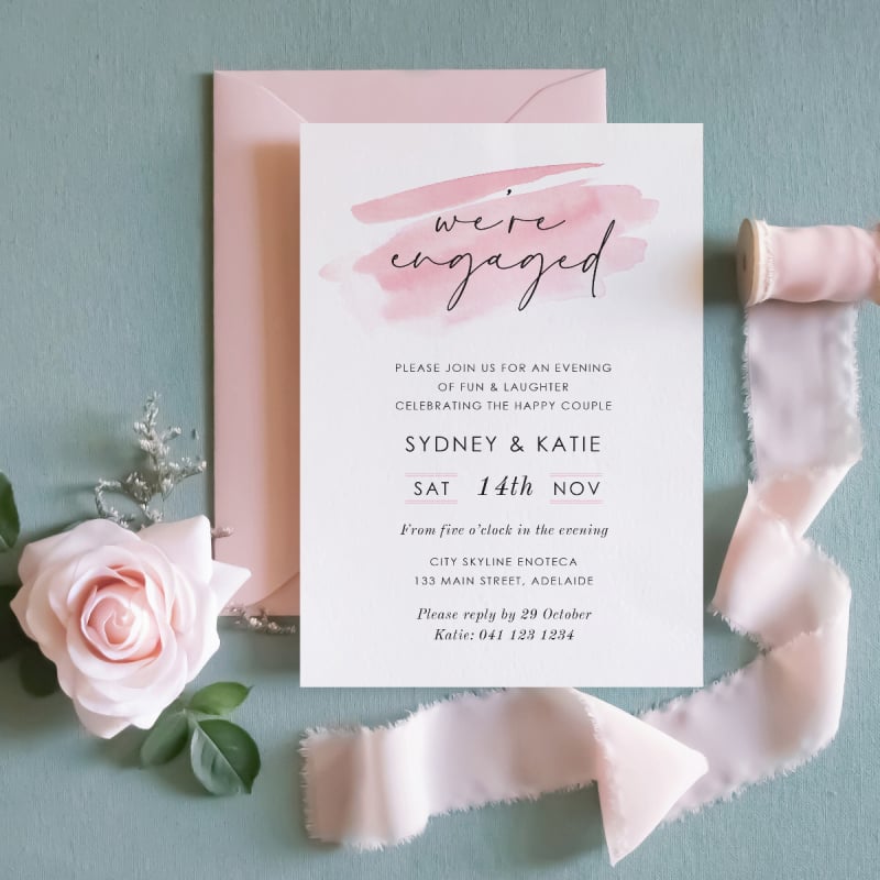 Whisper Engagement Invitations