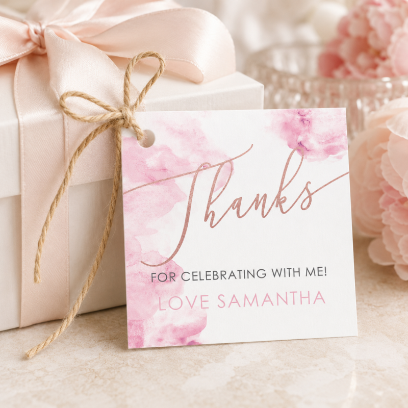 Pink Smoke Gift Tags