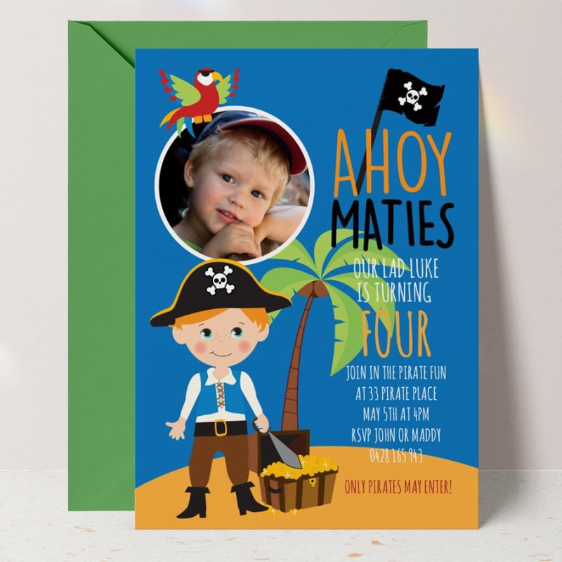 Pirate Birthday Invitations