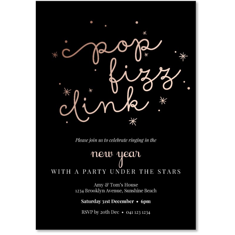 Pop Fizz Clink Invitations