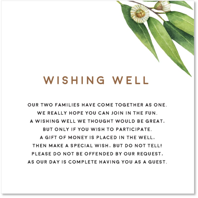 Australian Native Wishing Well Card