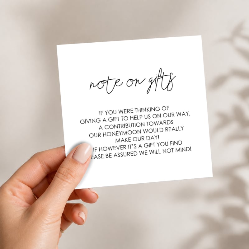 Affection Wedding Wishing Well Gift Enclosure Card
