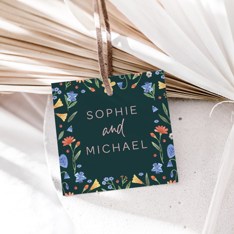 Bouquet Wedding Gift Tag