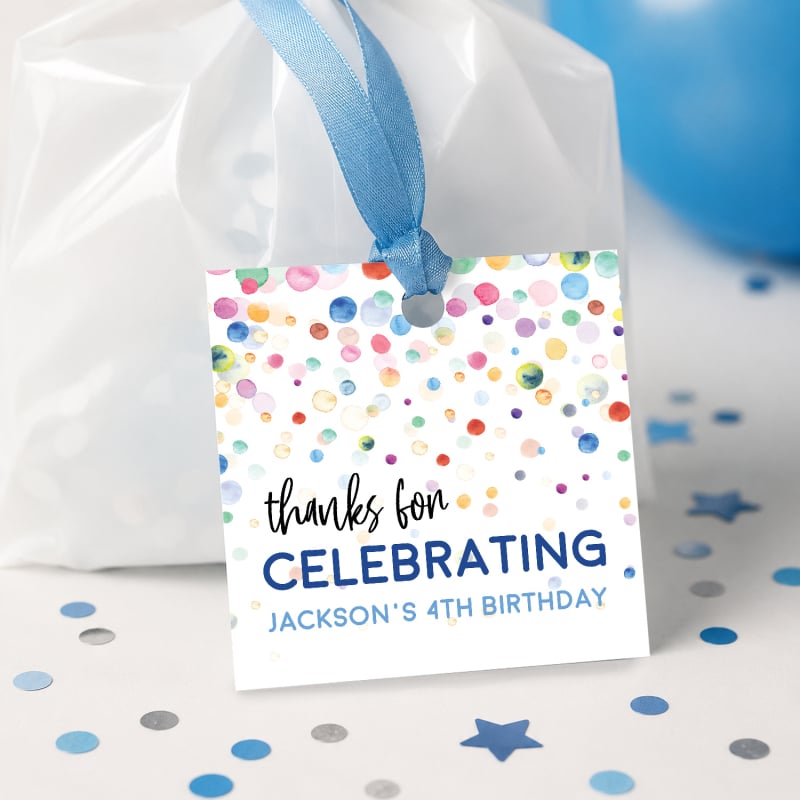 Celebrate Confetti Gift Tags