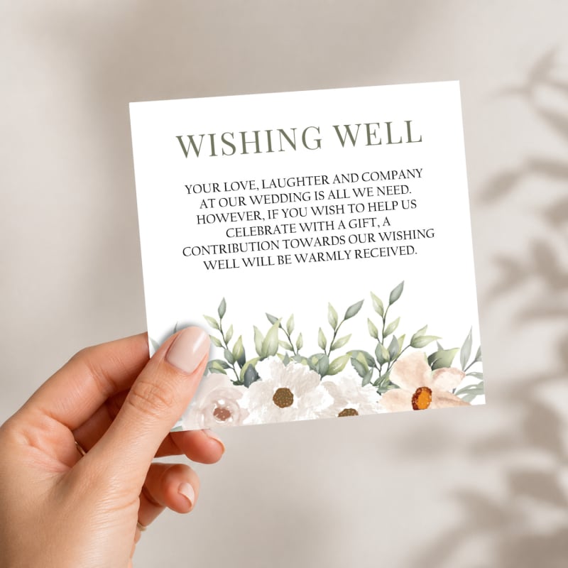 Classic Elegant Wishing Well Card