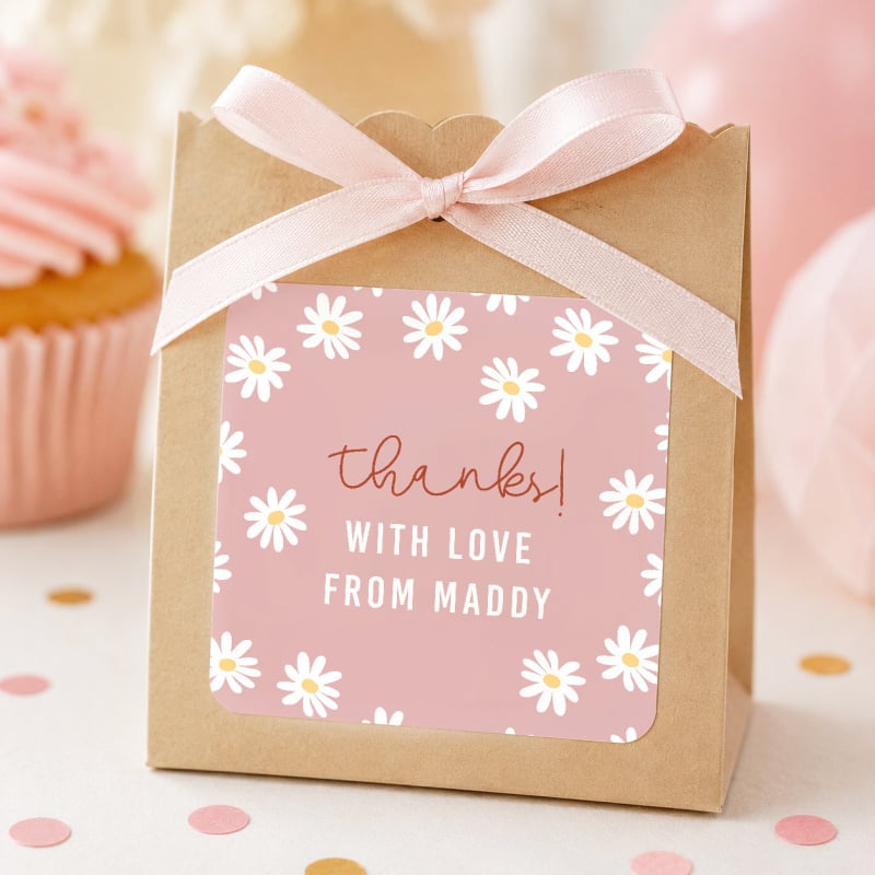 Daisy Party Custom Stickers