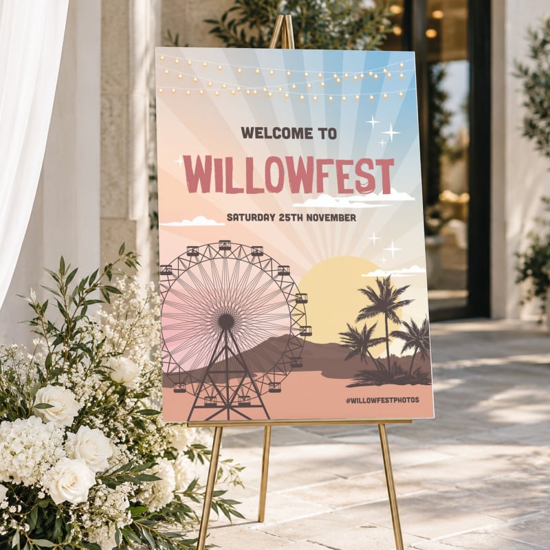 Festival Party Welcome Sign