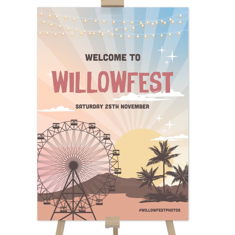 Festival Party Welcome Sign