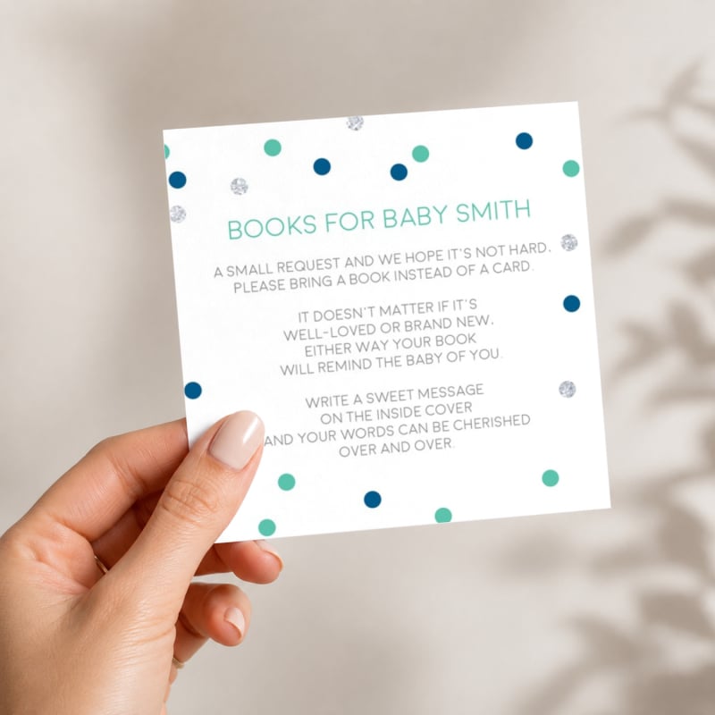 Fun Fleck Baby Shower Wishing Well Card