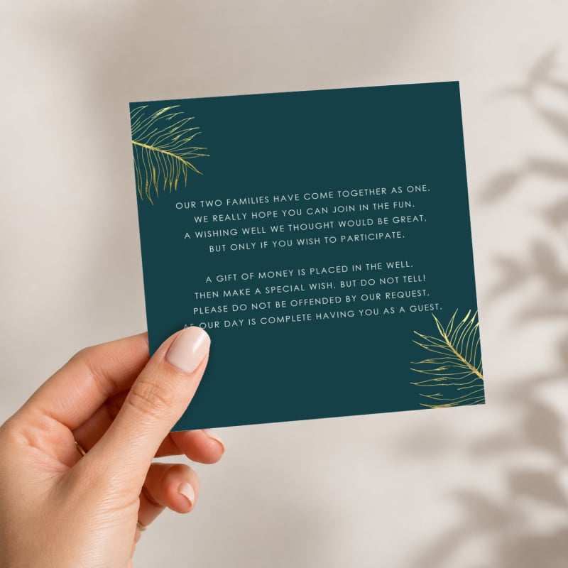 Gold Leaf Wishing Well Card