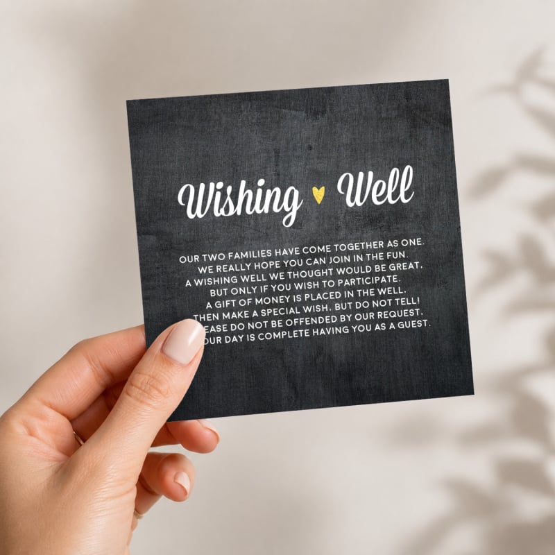 Gold Love Wishing Well Card