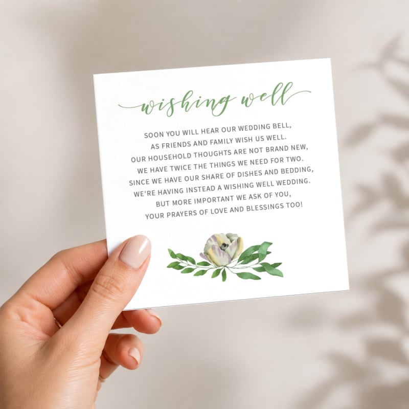 Gum Leaves Wishing Well Card