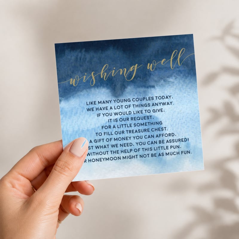 Indigo Heart Wishing Well Card