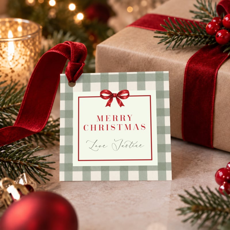 Plaid Christmas Gift Tags