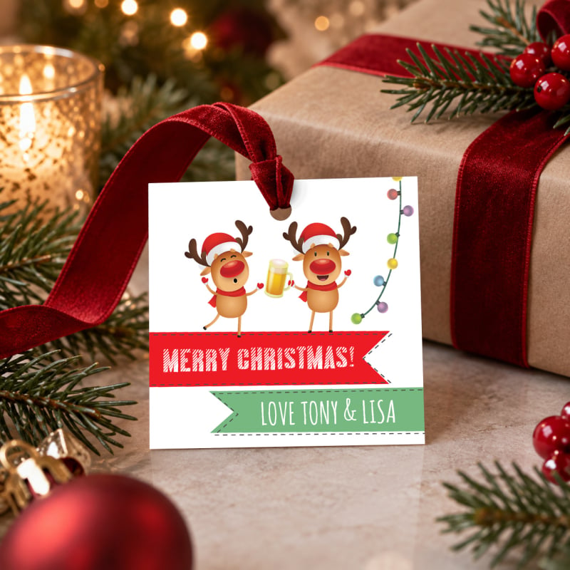 Reindeer Party Gift Tags