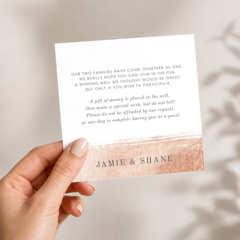 Rose Gold Wishing Well Card