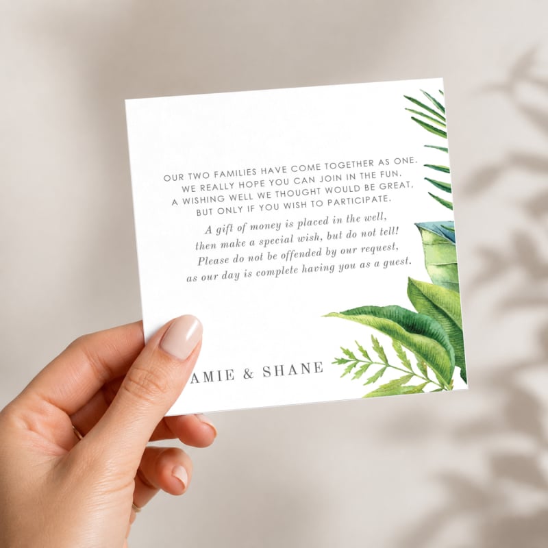 Simple Tropical Wishing Well Card