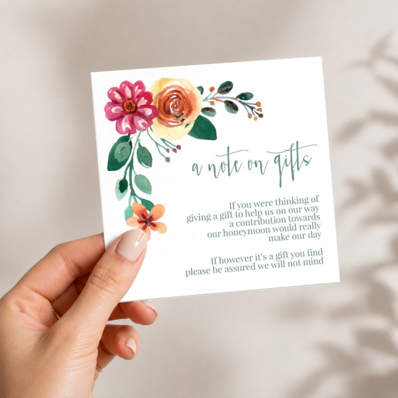 Wrapped in Flowers Wishing Well Card