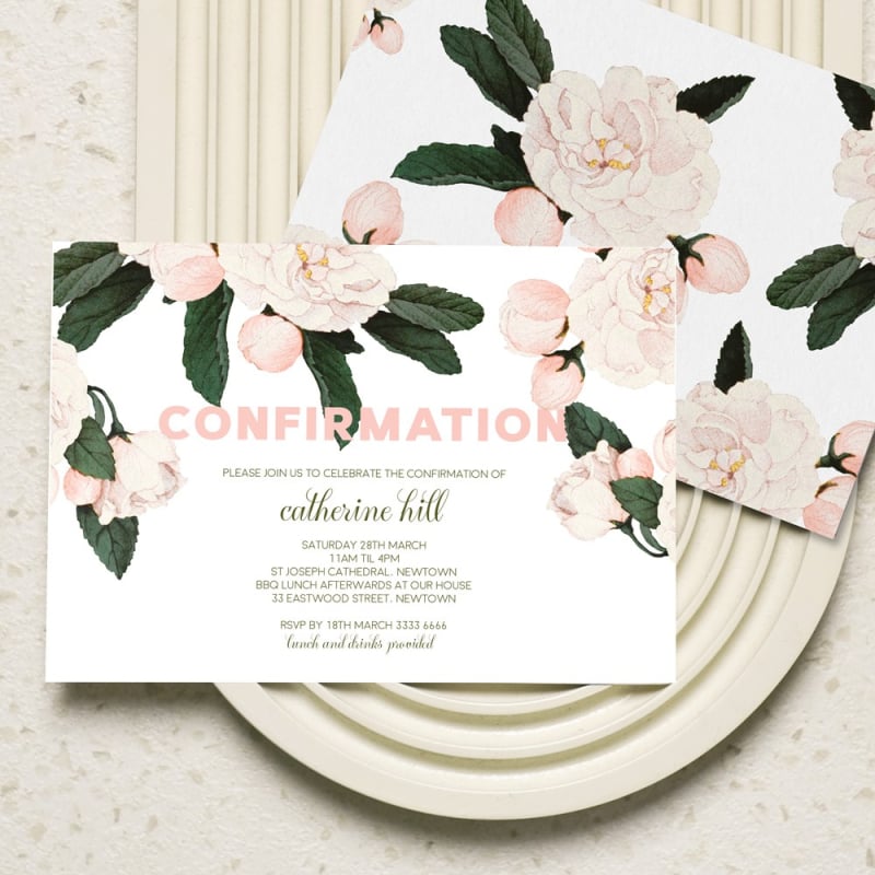 Angelic Confirmation Invitations