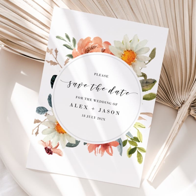 Delicate Daisy Save The Date Cards