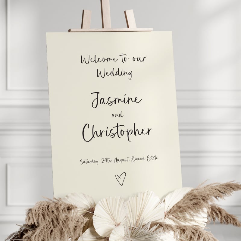 Clarissa Printed Wedding Welcome Sign 