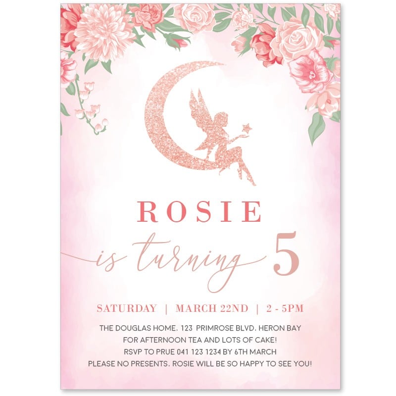 Fairy Birthday Invitations